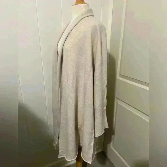 Frank & Eileen $288 Tee Lab Drape Coat Cardigan Jacket Beige Comfy Coastal Fall - Picture 4 of 10